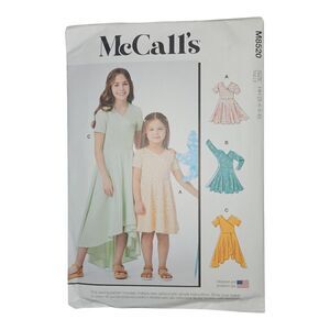 McCall's Sewing Pattern M8520-Children's & Girls' Knit Dresses, Sz. HH (3-4-5-6)